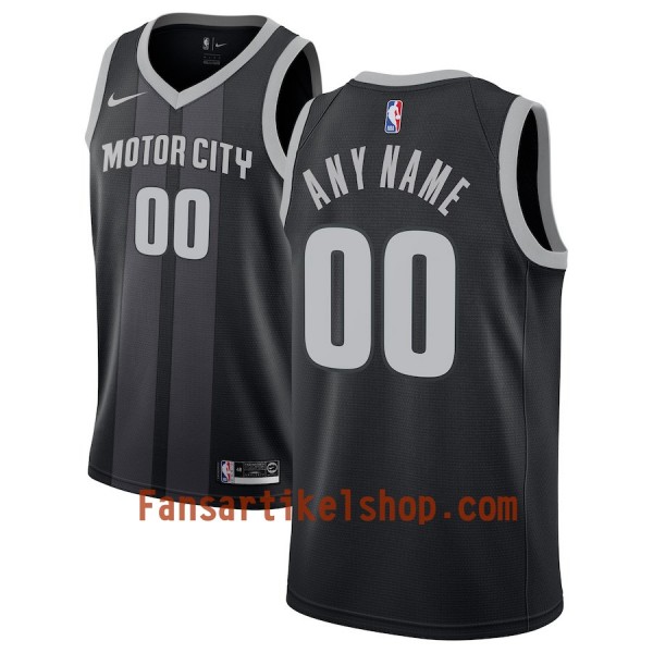 Detroit Pistons Trikot Benutzerdefinierte 2018-19 Nike City Edition Schwarz Blau Swingman - Herren Detroit Pistons Trikot Benutzerdefinierte 2018-19 Nike City Edition Schwarz Blau Swingman - Herren